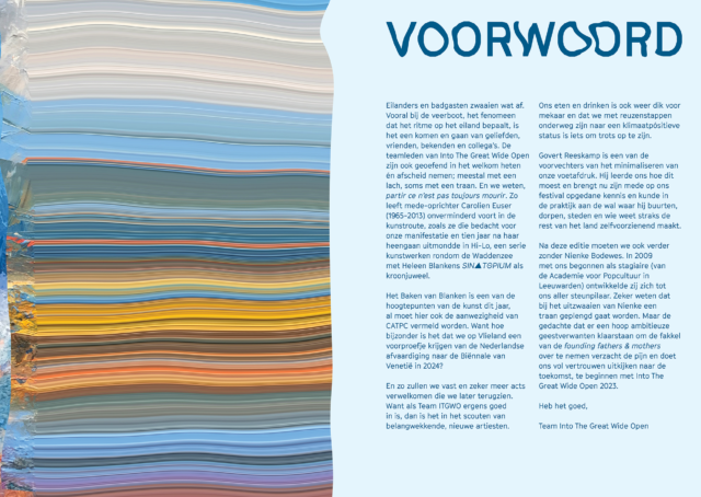 Page from the program guide - Foreword