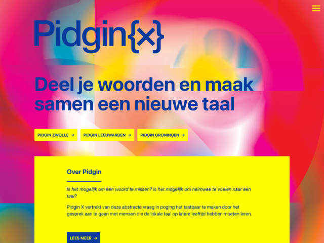 Pidginx website fp screen